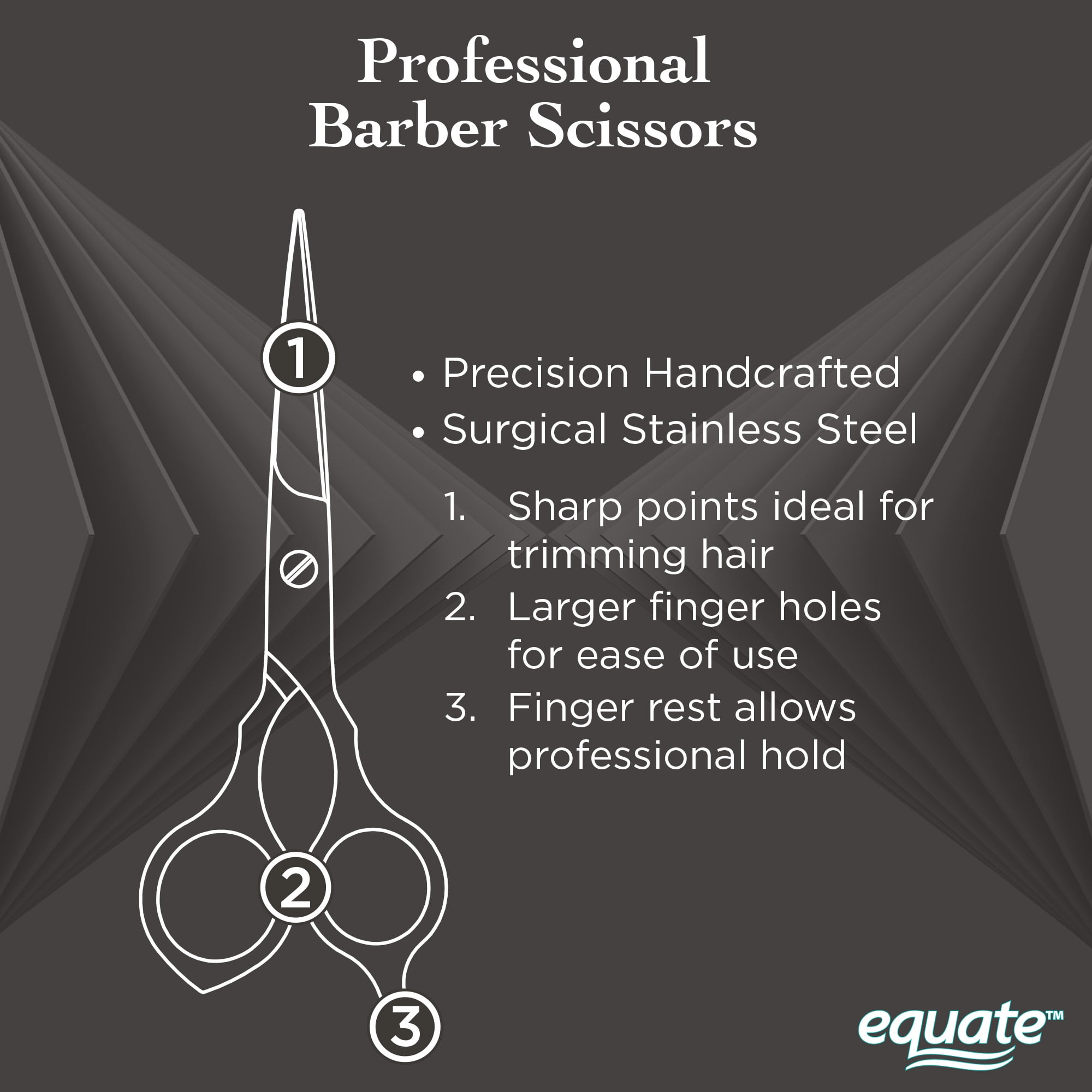 Equate Stainless Steel Professional Barber Scissors