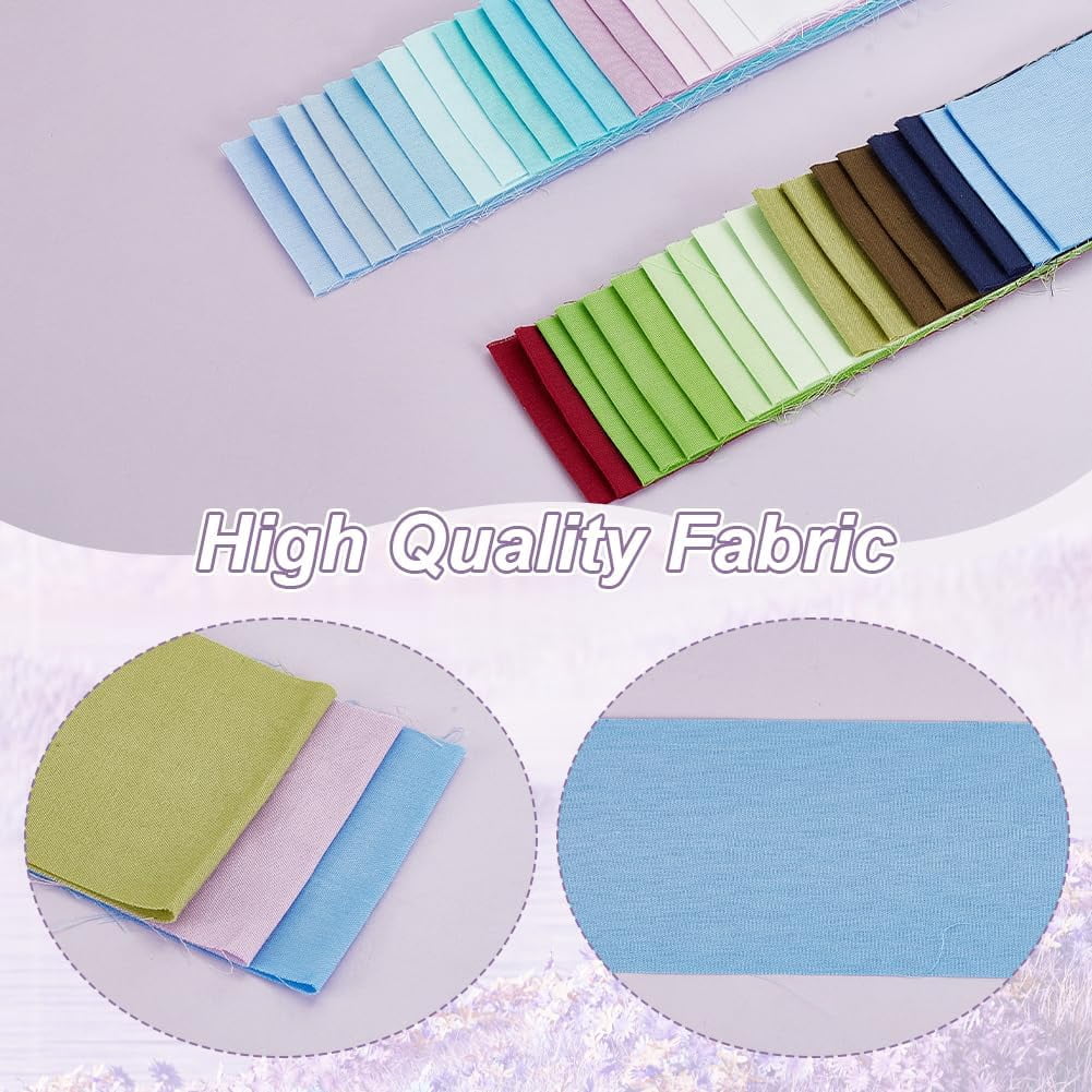 36Pcs Jelly Roll Fabric Strips for Quilting 18 Colors Cotton Fabric Patchwork Quilting Strips Jelly Cotton Fabric Patchwork Roll Precut Fabric Bundles for DIY Craft Sewing Home Decor