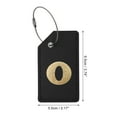 thumbnail image 2 of Unique Bargains 1 Pc Letter O Luggage Tag for Travelling Black PU, 2 of 5