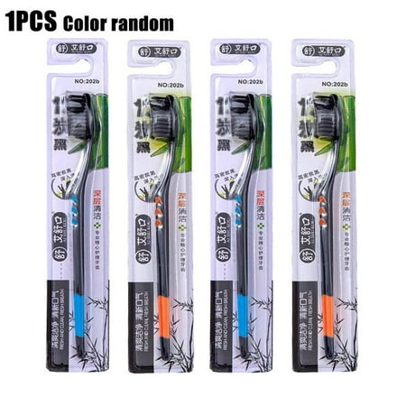 1Pc Double Ultra Soft Toothbrush Bamboo Charcoal Nano Dental Care Set B2T4