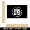 thumbnail image 2 of South Dakota State Flag Self-Inking Rubber Stamp Ink Stamper - Brown Ink - Small 1 Inch, 2 of 7