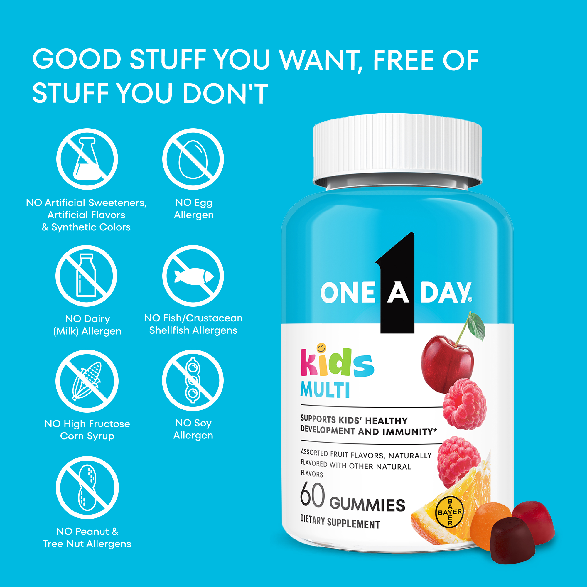 One A Day Kids Multivitamin Gummies, 60 Count photo 7