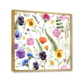 thumbnail image 3 of Designart 'Coloful Wildflowers Floral Pattern I' Traditional Framed Canvas Wall Art Print, 3 of 5