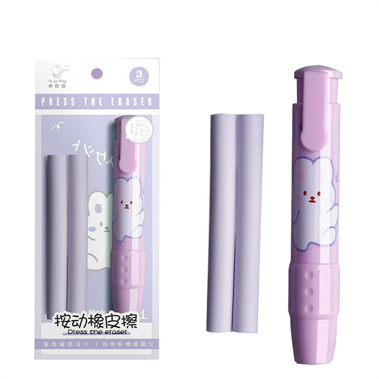 1set Stylish Light Purple Electric Eraser, Pencil-Friendly, Traceless, Art  Drawing, Automatic Student Eraser With Cartoon Design
