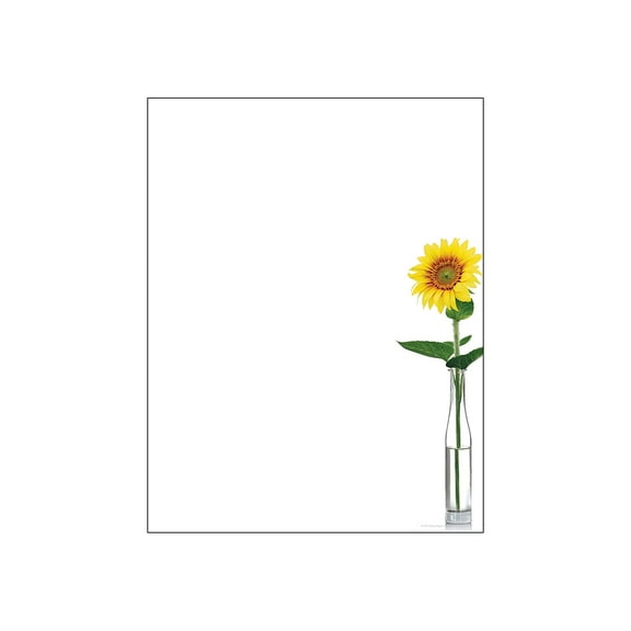 Great Papers! Sunflower Day Everyday Letterhead White 80/Pack (2020148)