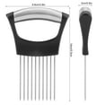 thumbnail image 3 of Stainless Steel Onion Holder, Fruits Veg Meat Tomato Cutter, Slicer Peeler Chopper with 10 Prongs Handy, Kitchen Gadgets Safety Cooking Tools, 3 of 9