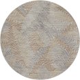 thumbnail image 2 of Addison Rugs Dream Shag Premium Machine Washable Transitional Tropical, Leaves, Botanical Mocha Round Rug, 8' x 8', 2 of 8