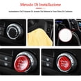 thumbnail image 4 of Scienceny Reemplazo para Giulia Stelvio, botón de inicio, pegatina de coche, encendido de fibra de carbono, decoración de un botón Automoción decorativa y accesorios Scienceny VI0771-00B, 4 of 6