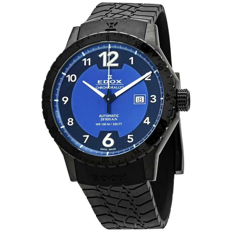 Edox Chronorally 1 Automatic Blue Dial Men's Watch 80094 37N BU1