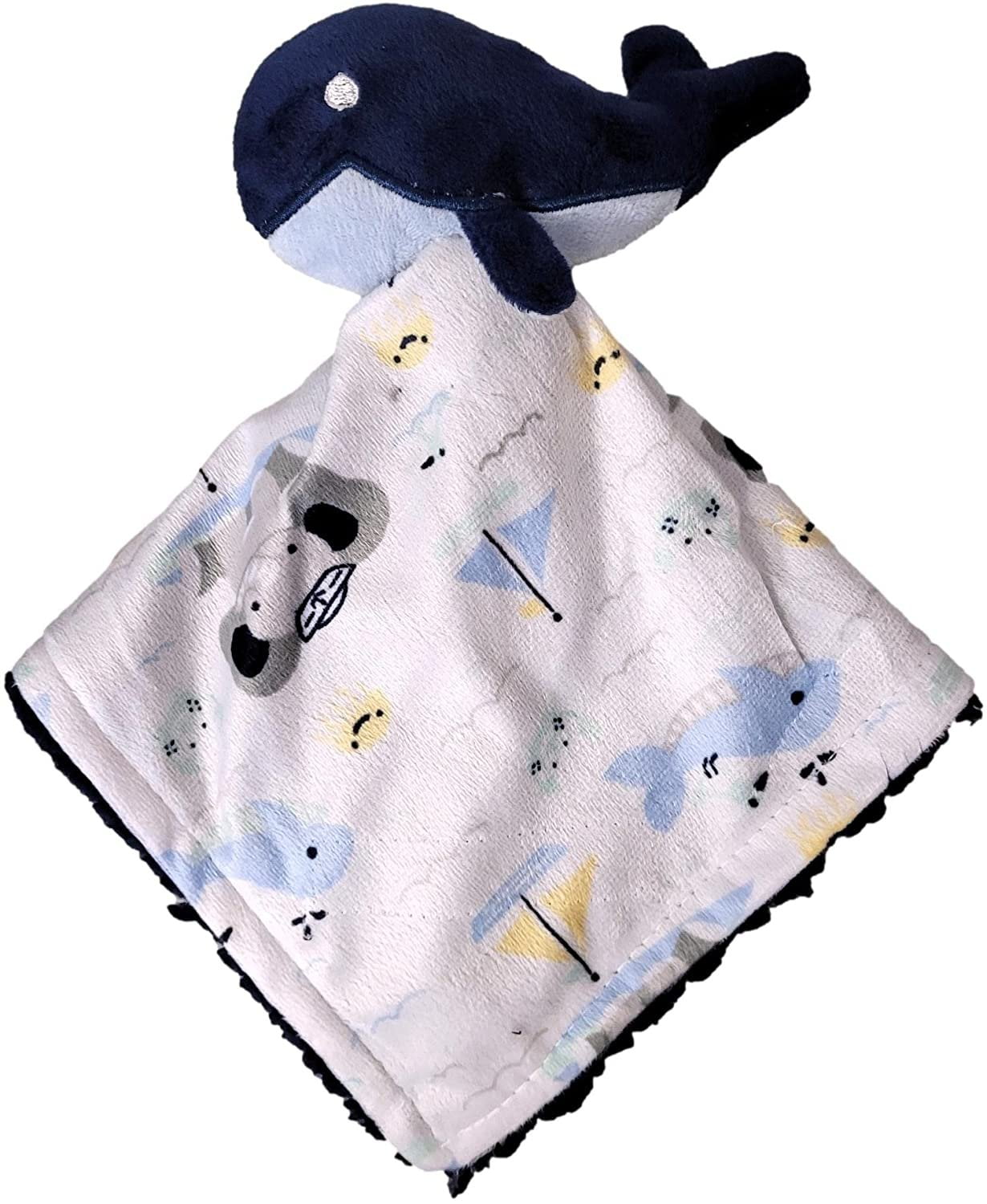 Lovey with Plush Security Blanket for Newborn Infant Baby Whale