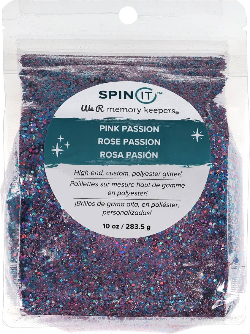 We R Memory Keepers 660609 0633356606093 Glitter Spin It-10 Ounce-Extra Fine-Hot Pink 