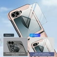 thumbnail image 2 of Allytechgroup Magnetic Case for Samsung Galaxy Z Flip 7 with Screen Protector, Wireless Charging Support 360 Rotating Stand Anti-Scratch Rugge Bumper Phone Case for Galaxy Z Flip7, Rosegold, 2 of 7