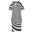 thumbnail image 3 of Vestido monocromático holgado con bolsillos para mujer vestido de graduación elegante y bonito Verano, 3 of 6