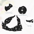 thumbnail image 4 of Unique Bargains Polka Dots Wide Bow Headbands Fashion Hair Hoop Black with Bow Knotted for Girl Women, 4 of 6