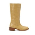 thumbnail image 5 of Women's Knee High Square Toe Block Heel Long Wide Riding Pull On Boots, 5 of 9