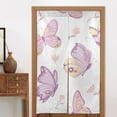 thumbnail image 4 of XMXY Japanese Doorway Curtain Noren, Purple Fairytale Cartoon Butterfly Door Closet Curtain Panel, Room Dividers Privacy Tapestry, 34 x 56 Inches, 4 of 7