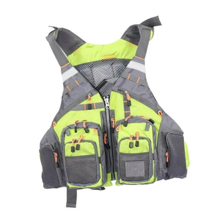 Moyitang Fishing Vest Breathable Multipurpose for Drifting Sailing Canoeing Green