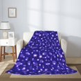 thumbnail image 2 of Gaeub Beautiful Purple Snowflakes Print Flannel Throw Blanket, Home Fleece Throw Blanket for Couch or Bed,Decorative Blankets,Lightweight Fuzzy Flannel Blanket-80"x60", 2 of 6