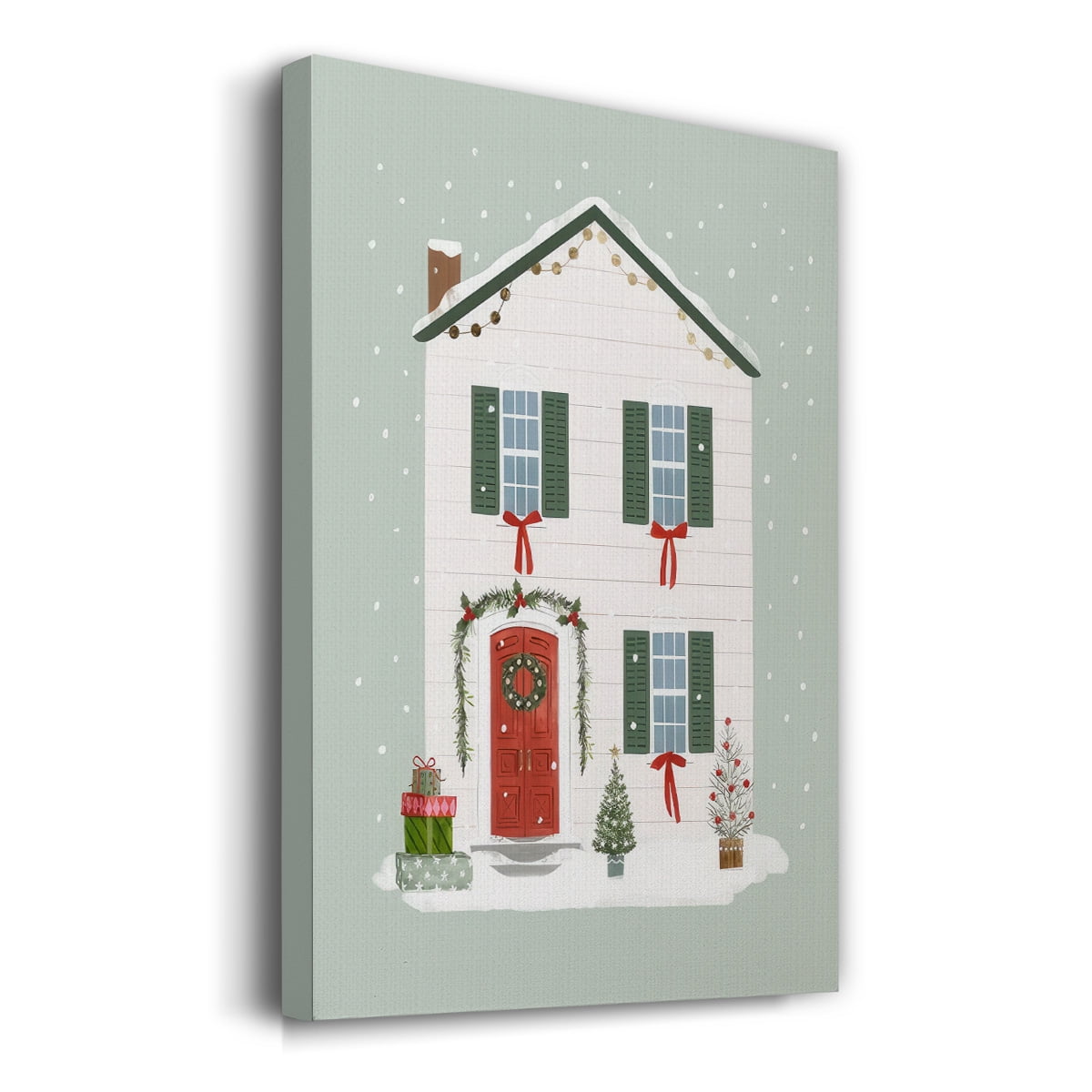 Festive Front Door III- Gallery Wrapped Canvas
