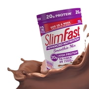 SlimFast High Protein Smoothie Mix, Creamy Chocolate, 12 Serving Container