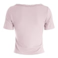 thumbnail image 5 of QGJZVUNL Womens Summer Tank Tops with Built In Bras Casual Short Sleeve Ribbed Knit Shirts Size M, 5 of 7
