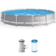 thumbnail image 1 of Open Box Intex 12'x 30" Prism Frame Above Ground Swimming Pool with Pump, 1 of 6