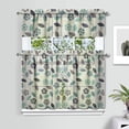 thumbnail image 2 of Rustic Bohemian Curtains 36 Inch - 3 Panel Wildflower Farmhouse Set with Vintage Floral Design, Rod Pocket, 2 of 5