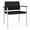 Castillo Black, variant on Avon Reception Waiting Oversize Chair UPH Seat Back / Silver Steel / Brown