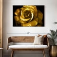 thumbnail image 3 of Elephant Stock Golden Rose Wall Art - Horizontal Canvas Wall Art - Living Room Wall Decor - Floral And Botanical Canvas - Black And Gold Decor - 45" x 30", 3 of 8