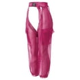 thumbnail image 5 of Riforla Pants High Elastic Buckles Jogger Crotch Long Wasit Transparent Sexy Mesh Pants Women Pants Pants for Women Hot Pink L, 5 of 7