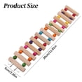 thumbnail image 3 of Qyaukm Parrot Ladder with Colorful Beads, Wooden Climbing Bridge Bird Cage Toy for Budgies Lovebirds and Small Birds, Encourages Exercise and Play, 3 of 7