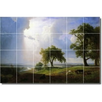Ceramic Tile Mural-Albert Bierstadt Landscapes Painting 8. 25.5" w x 17" h using (24) 4.25 x 4.25 ceramic tiles