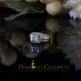 thumbnail image 5 of Diamond Celebrity's 925 White Silver 4.0ct Square Shape Cubic Zirconia Engagement Womens Ring size 7, 5 of 11