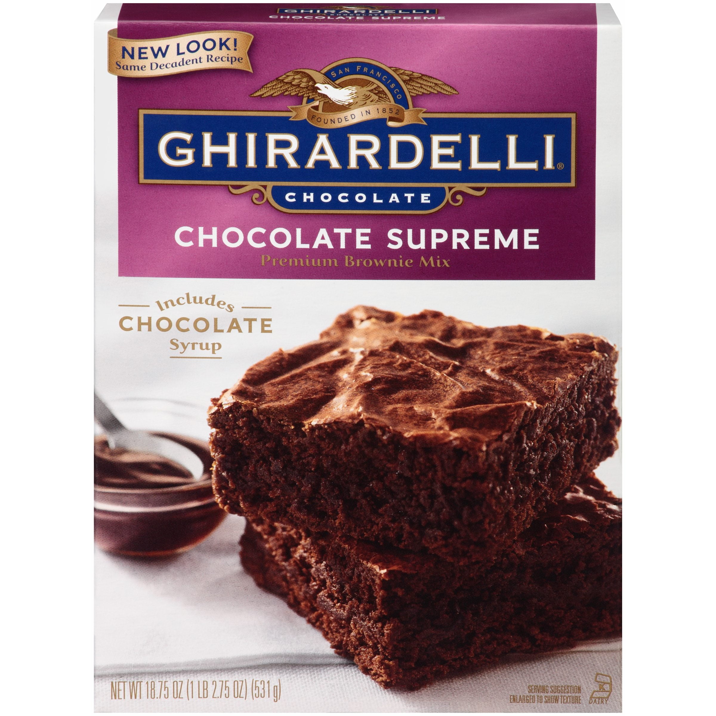 (4 Pack) Ghirardelli Chocolate Supreme Premium Brownie Mix, 18.75 oz