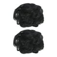 Black Fake Hair Bun High Temperature Fiber Synthetic Chignon Curly Hair