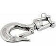 thumbnail image 2 of ABCISI Clevis Slip Hook 304 Stainless Steel with Safety Latch, Swivel Lifting Hoisting Chain Hooks for Rigging Crane Towing Winch Wrecker ATV Trailer 3/8 INCH, 2 of 6