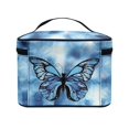 thumbnail image 4 of HELLHERO Blue Butterflies Large Capacity Cosmetic Bags Large Capacity Makeup Organizer With Brush Storage Wide-open, 4 of 6