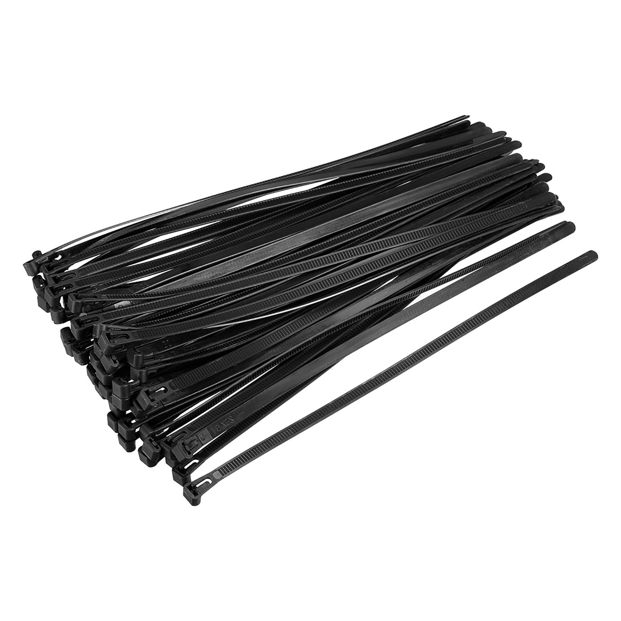 White 100pc/set Cable Ties Wraps Nylon Strong Long Zip Tie 7.6mm x 300mm Black 