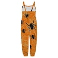 thumbnail image 5 of Gunia Halloween Toddler Girl Outfit Flannel Kids Suspender Romper Loose Harem Style Jumpsuit Festive Party Outfits Orange 2-3 Years, 5 of 5
