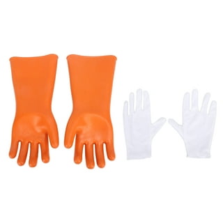 ShuangAn Electrical Insulated Lineman Rubber Gloves Electrician High  Voltage Hand Shape Waterproof Safety Protective Work Gloves 12KV Insulating  for
