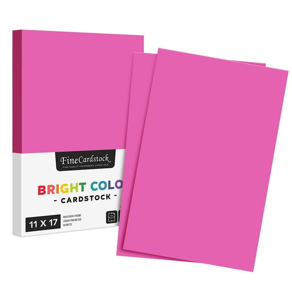 Premium Color Card Stock Paper - 65 Lb Cover Cardstock - 50 Sheets per Pack (11 x 17, Orchid)