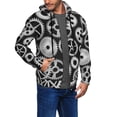 thumbnail image 2 of Kdxio Metallic Gears Print Men Hoodies Casual Hoodies for Men with Zip Pockets Full Zip Long Sleeve Sweatshirt Sports Hooded Jacket-X-Large, 2 of 5