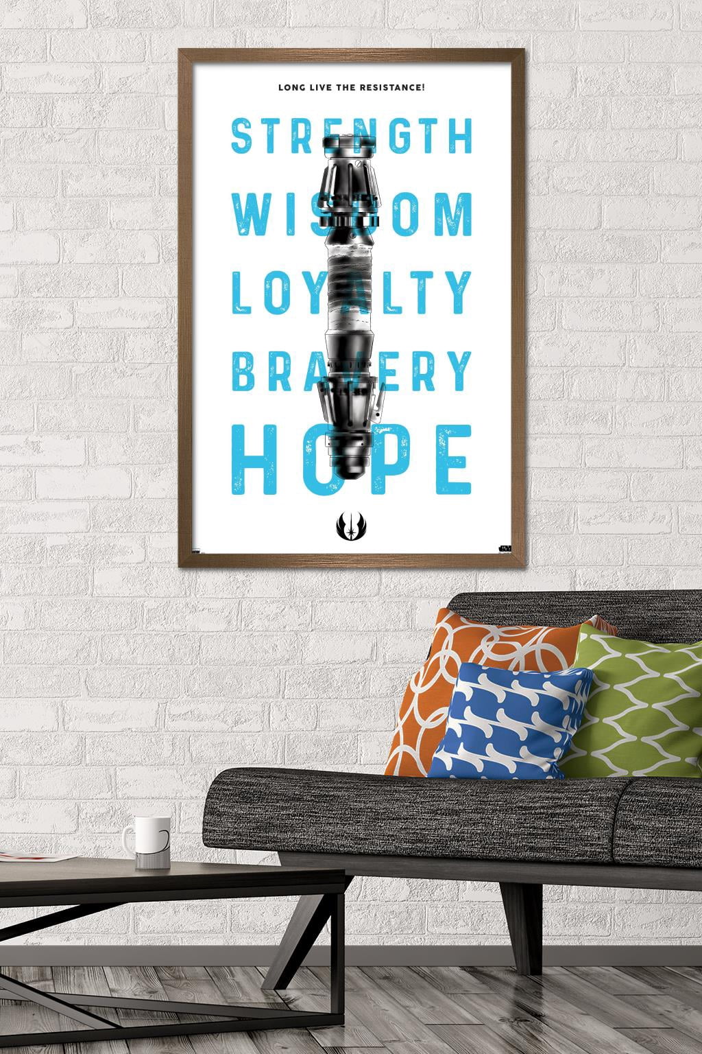 Star Wars: Saga - Lightsaber Text Wall Poster, 22.375" x 34", Framed