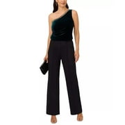 Adrianna Papell Velvet Beaded One-Shoulder Top