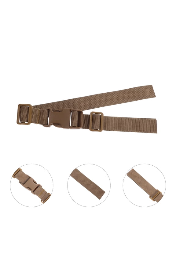 2-Pack Adjustable Khaki Chest Straps with Retractable Buckle for Travel Backpacks and Bags
