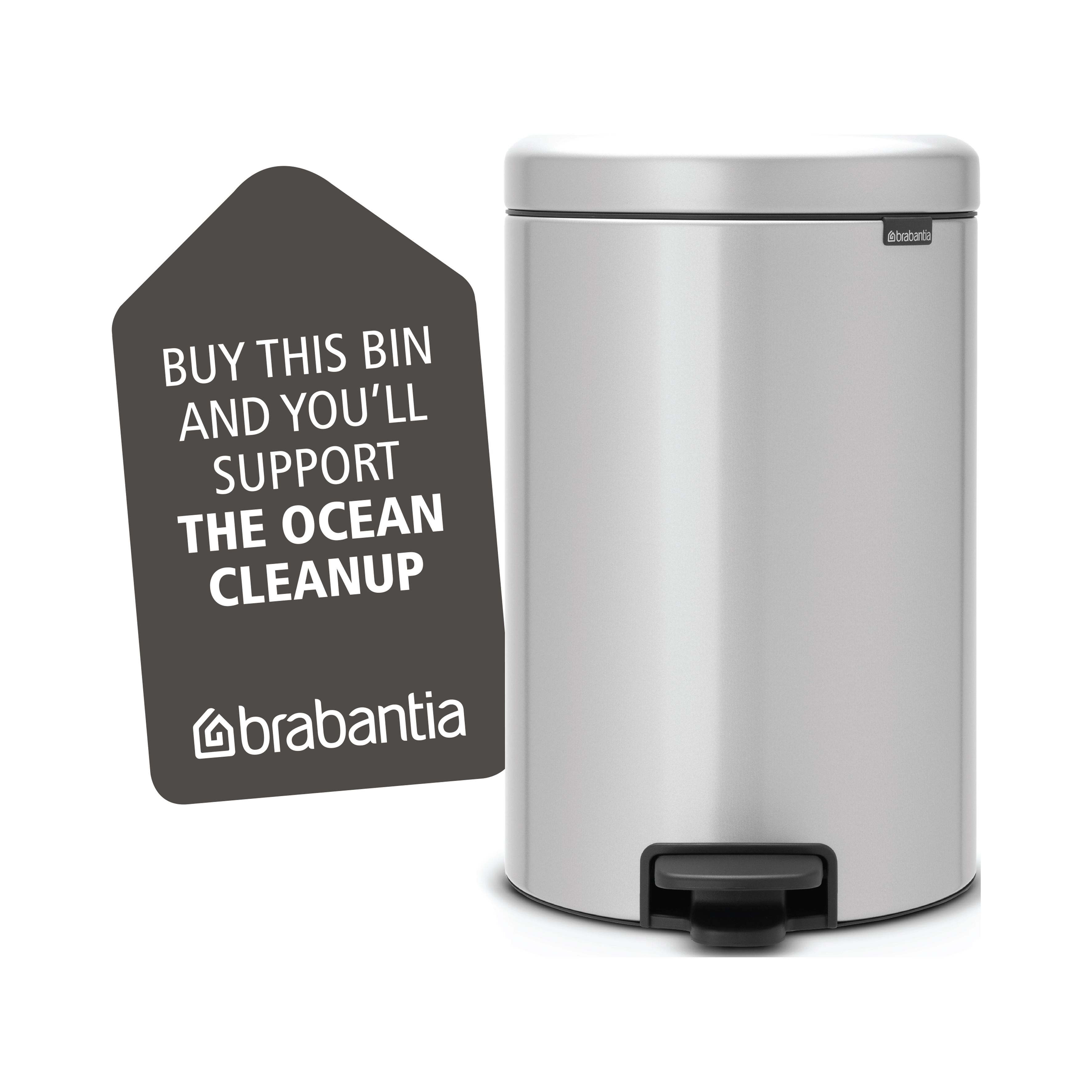 Brabantia NewIcon Step Can, 5.3 Gallon (20L)