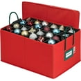 thumbnail image 5 of Hold N' Storage Under Bed Christmas Ornament Storage Box with Dividers and Trays - Fits up to 72- 3" Ornaments - Red, 5 of 9