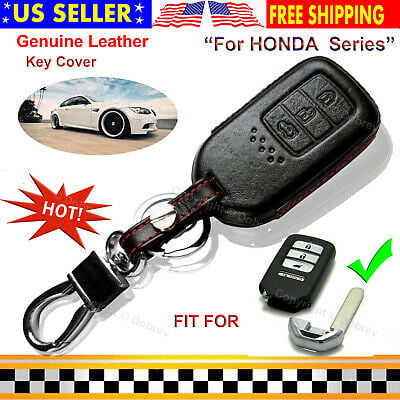 Genuine Leather Car KeyFob HolderProtector for Keyless Start For HONDA