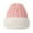 Pink, variant on WREESH Women's Merry Colored Knitted Wool Beanie Printing for Warmth and Versatile Fleece Hat Black