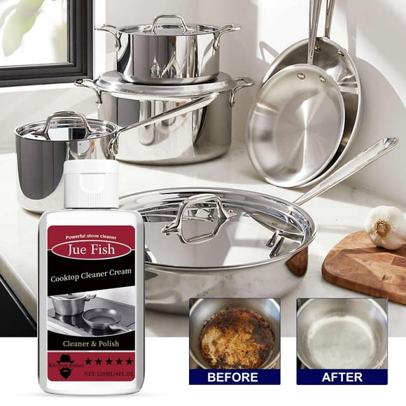 Cooktop Cleaner For Glass, Ceramic And Induction Surfaces, Non-Abrasive, 120Ml